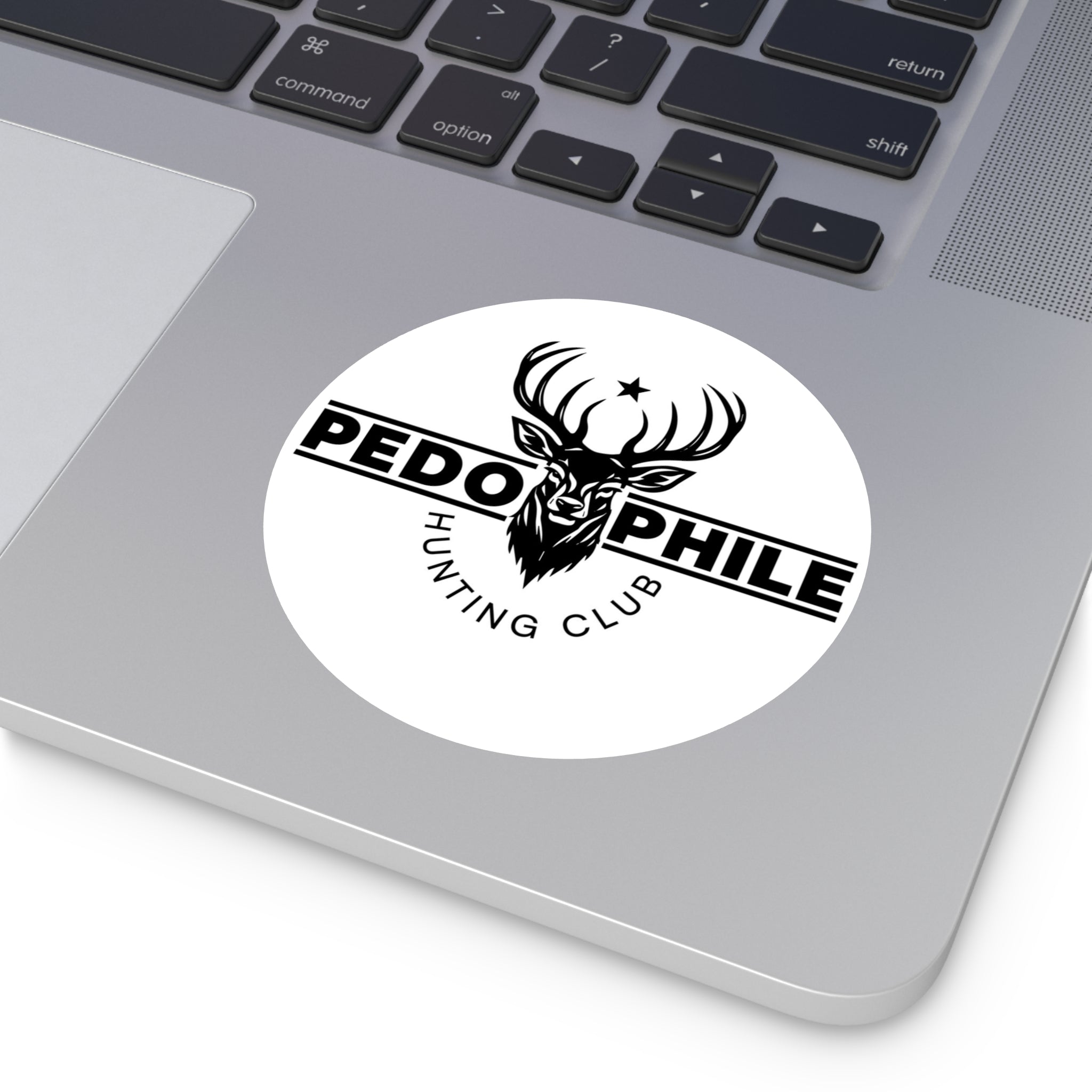 Round Sticker — Deer Hunting Club Logo