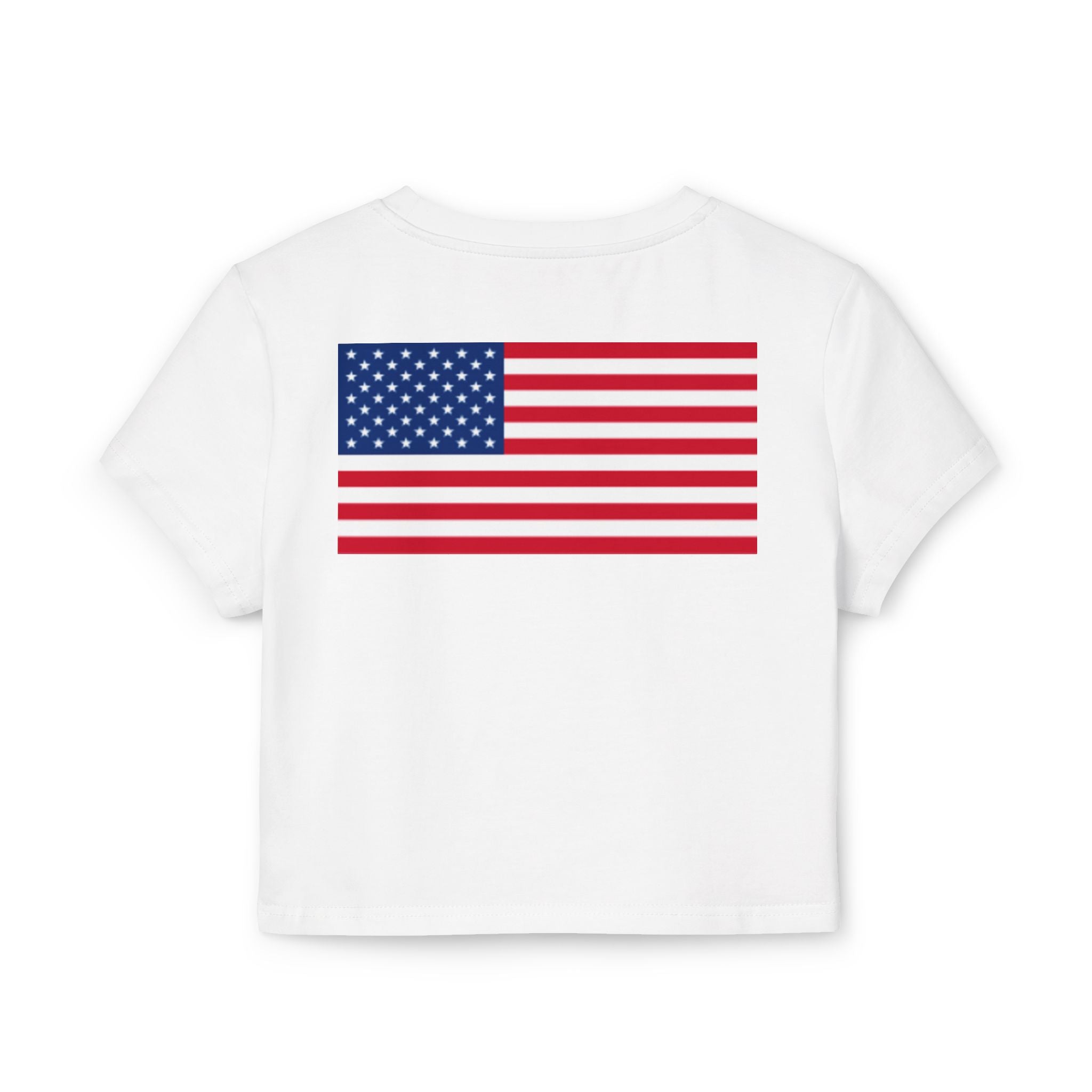 Women's Baby Tee - 'Patriotic Hunting Club' Graphic Crop Tee