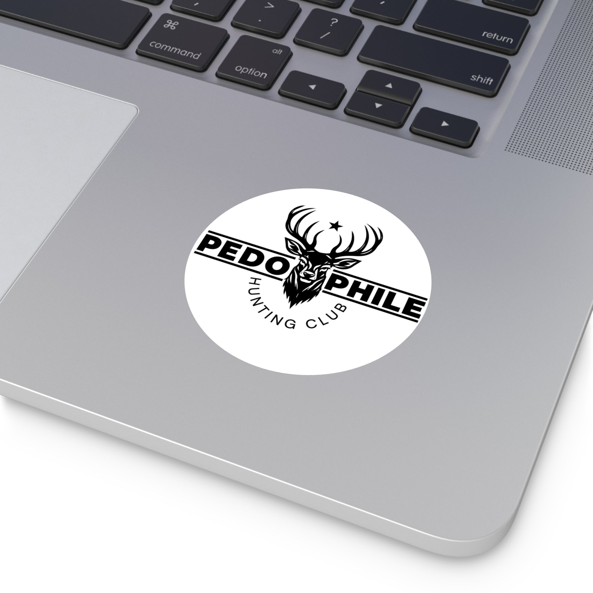 Round Sticker — Deer Hunting Club Logo