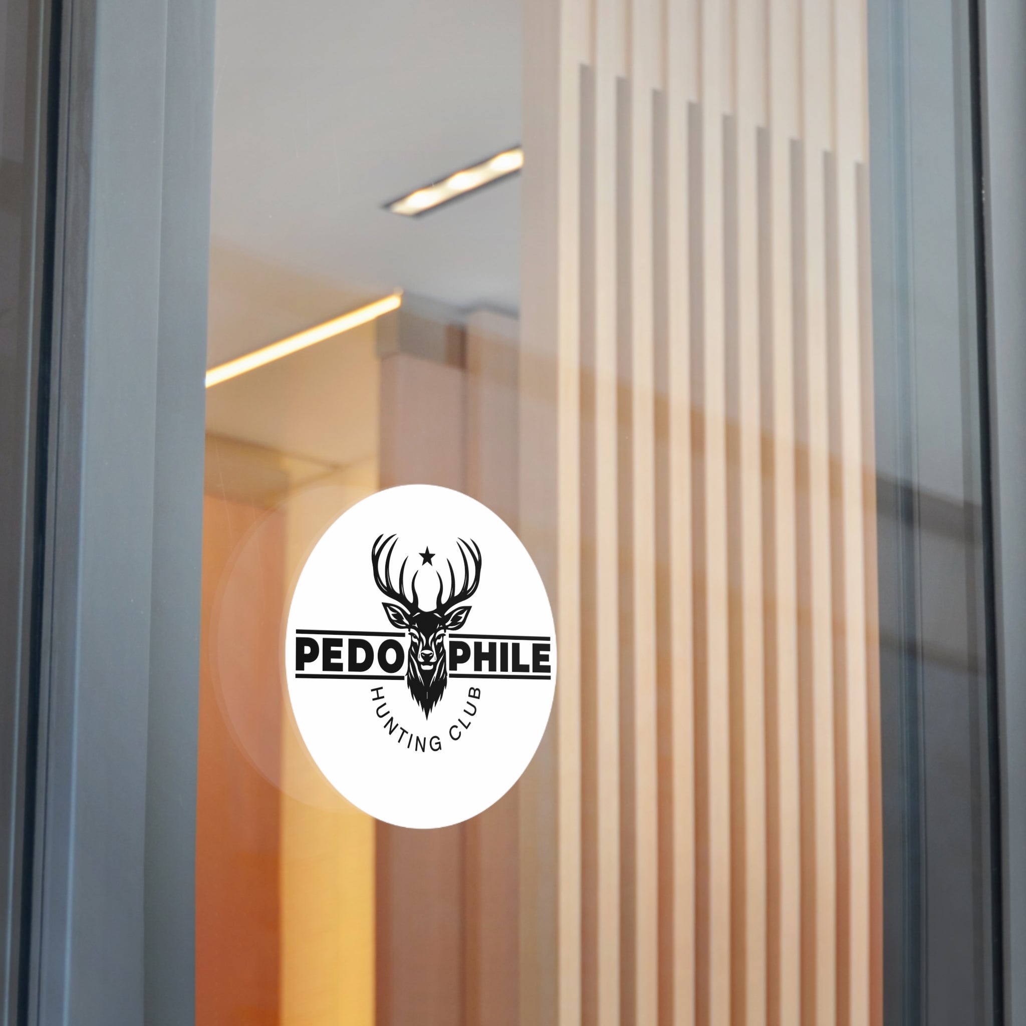 Round Sticker — Deer Hunting Club Logo