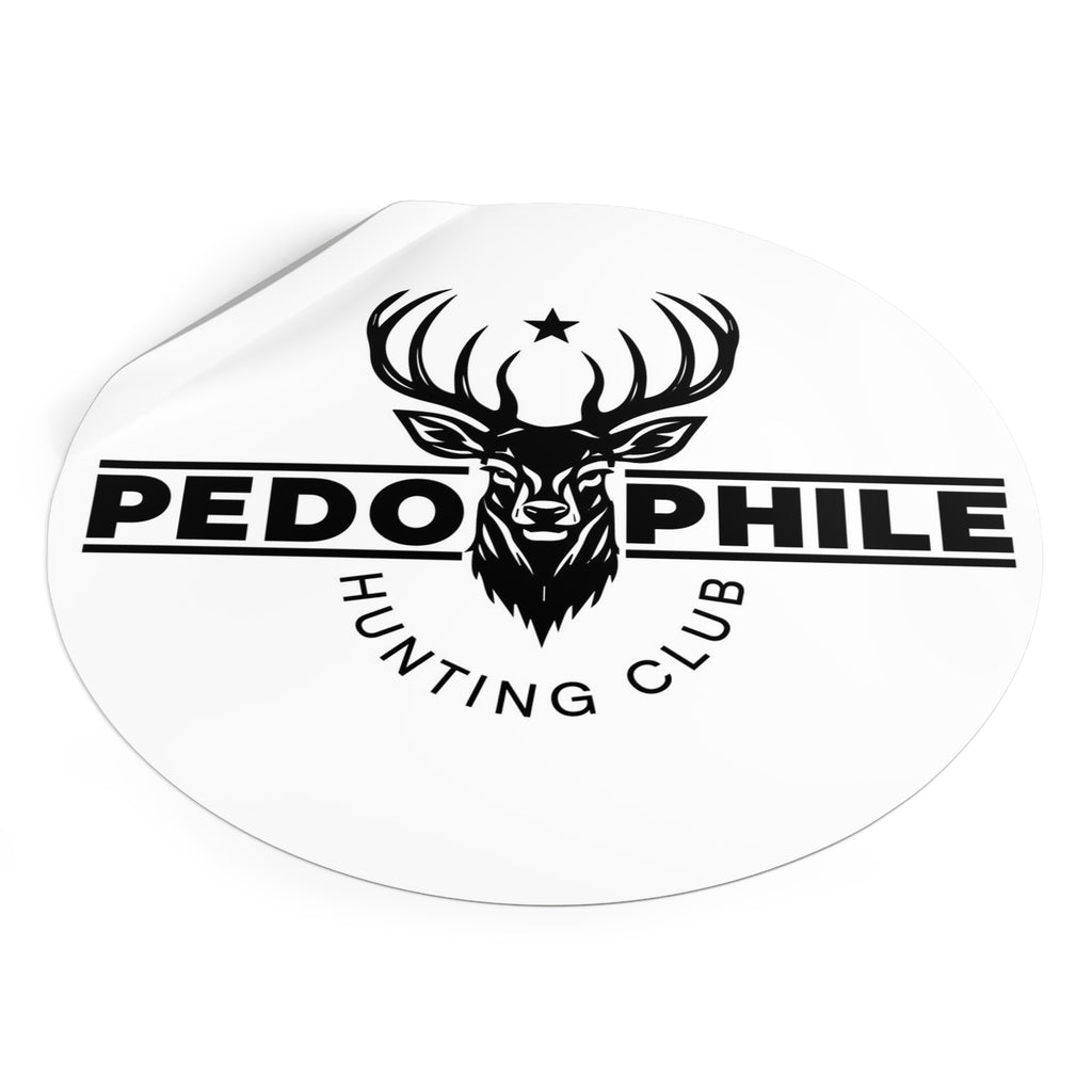 Round Sticker — Deer Hunting Club Logo