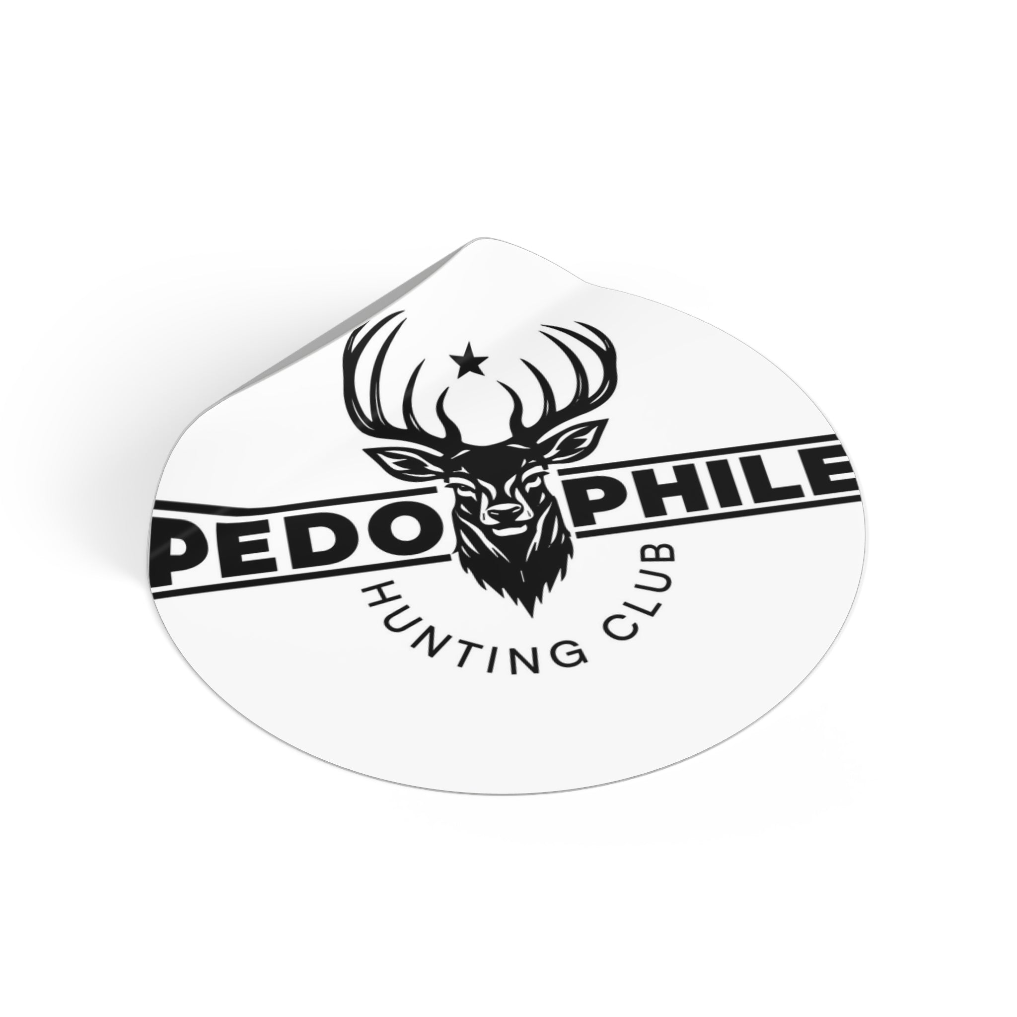 Round Sticker — Deer Hunting Club Logo