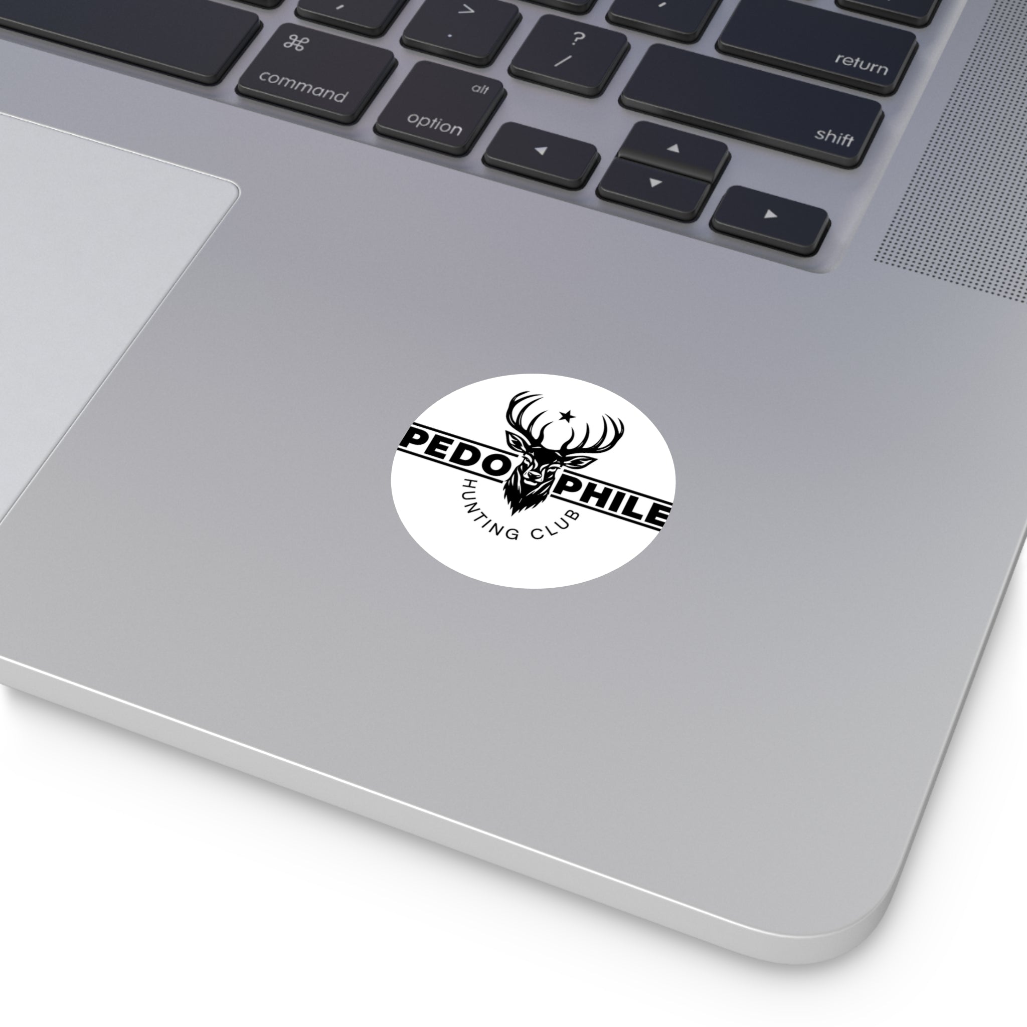 Round Sticker — Deer Hunting Club Logo