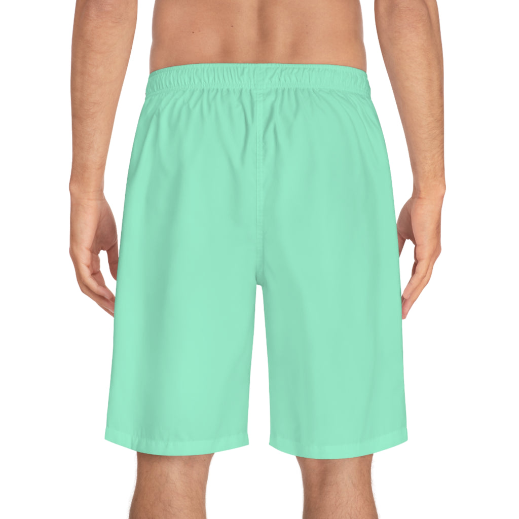 Board Shorts — Skeleton Middle Finger Surf Trunk with 'Pedophile Hunting Club' Logo