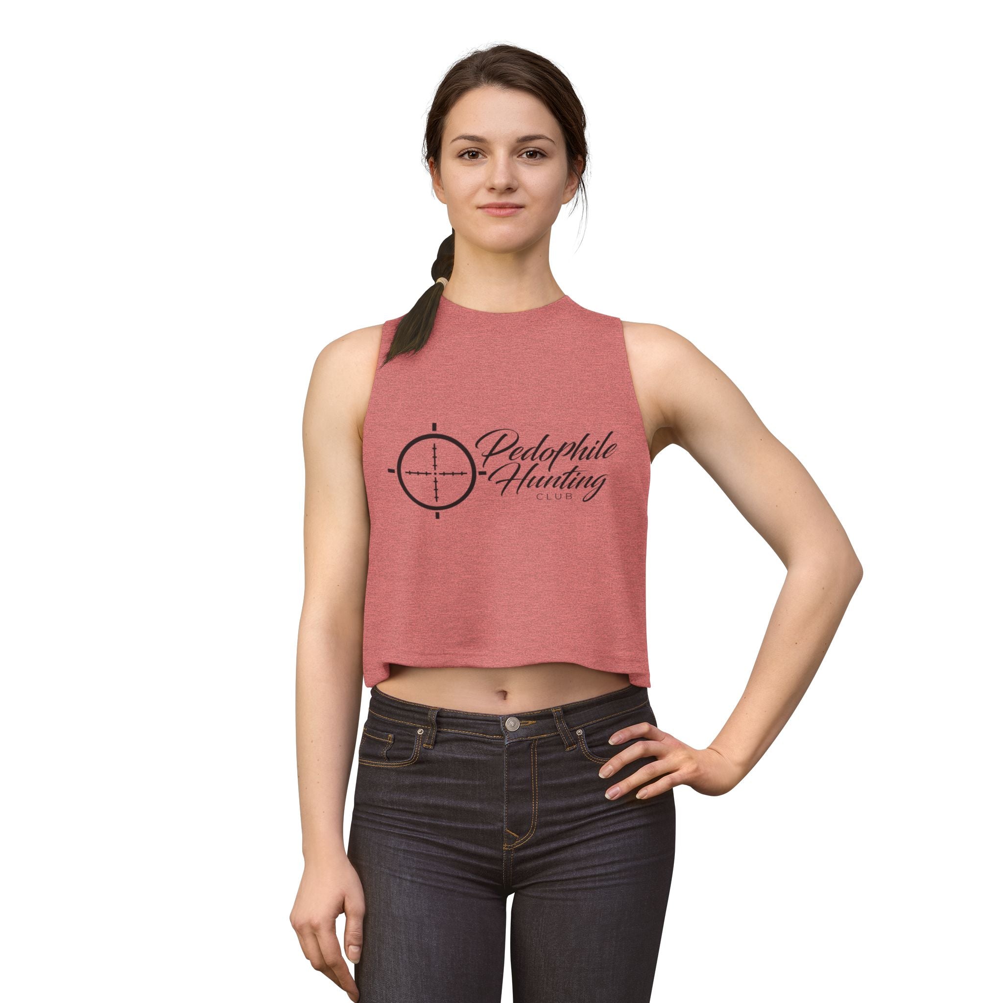 Crop Top — “Pedophile Hunting Club” Graphic