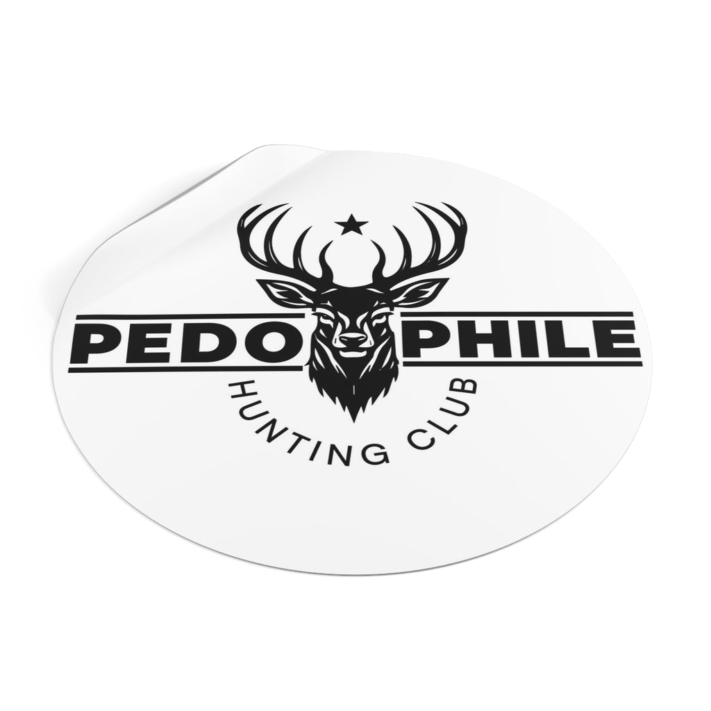 Round Sticker — Deer Hunting Club Logo