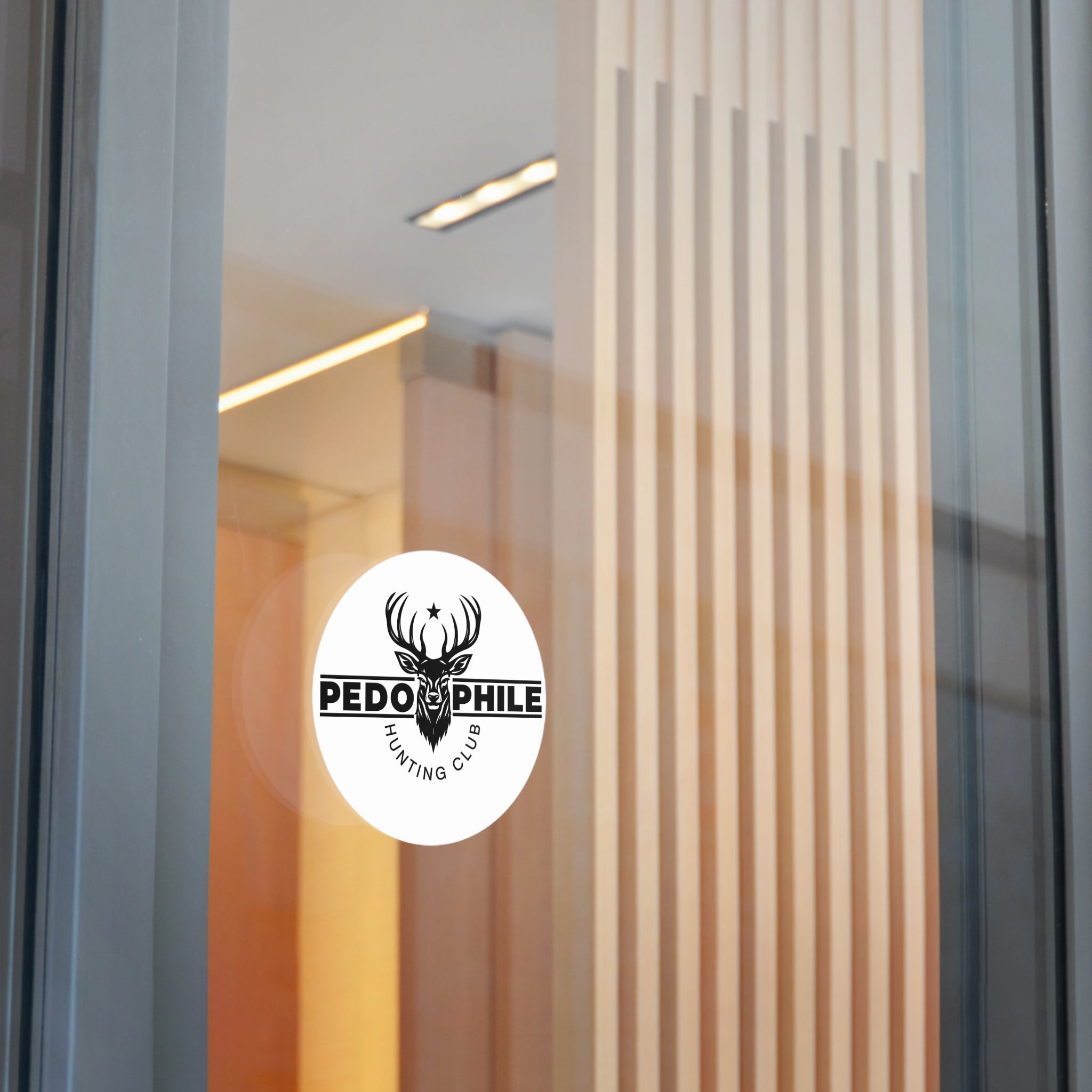 Round Sticker — Deer Hunting Club Logo