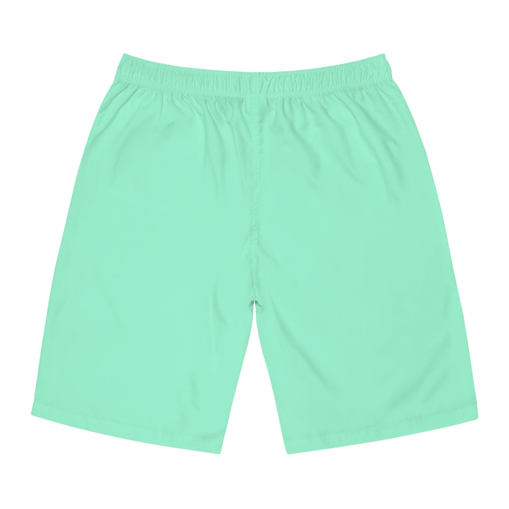 Board Shorts — Skeleton Middle Finger Surf Trunk with 'Pedophile Hunting Club' Logo