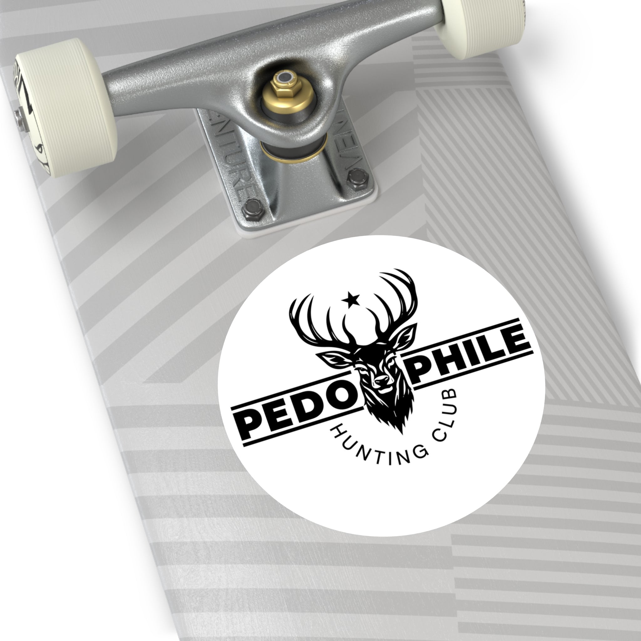 Round Sticker — Deer Hunting Club Logo