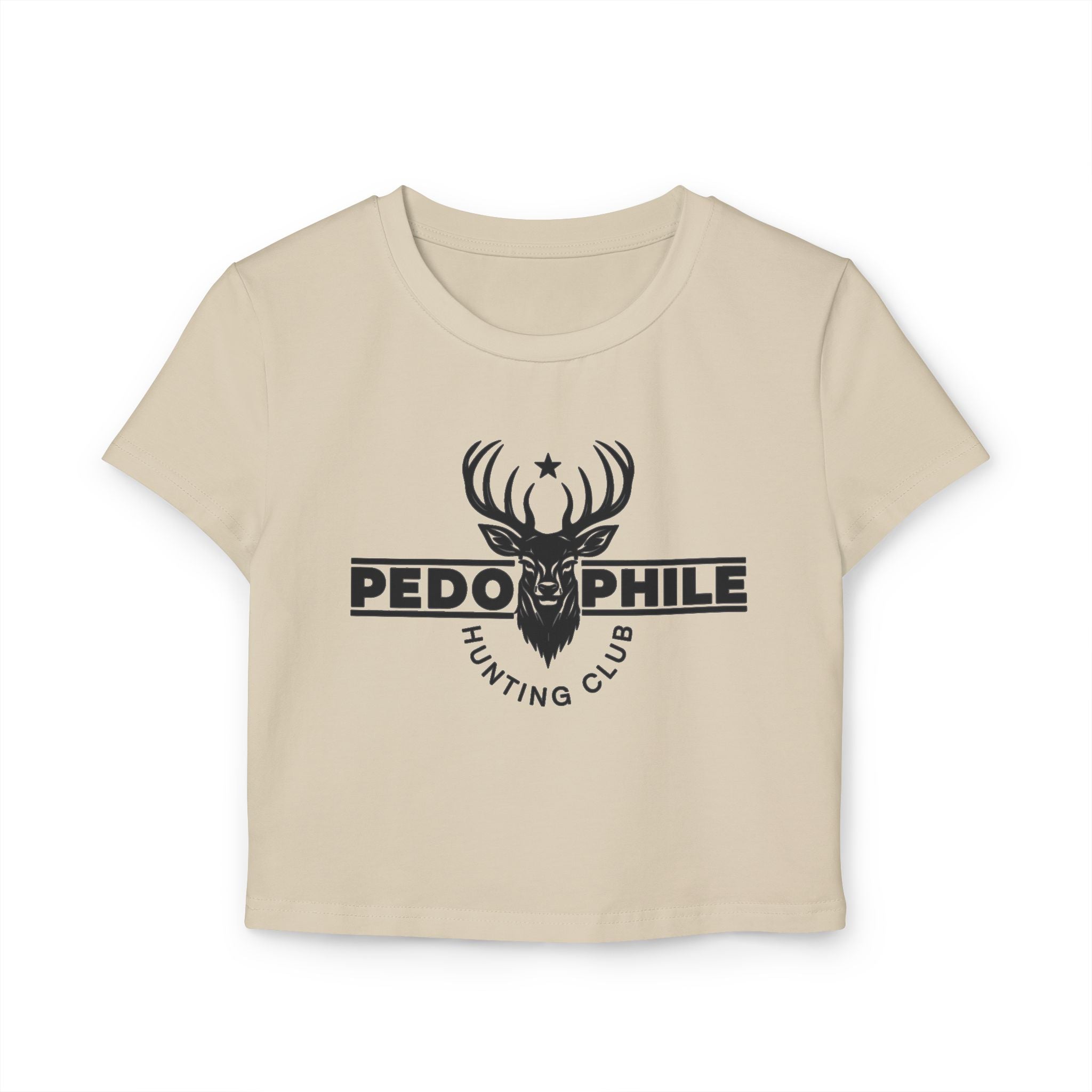 Women's Baby Tee - 'Patriotic Hunting Club' Graphic Crop Tee