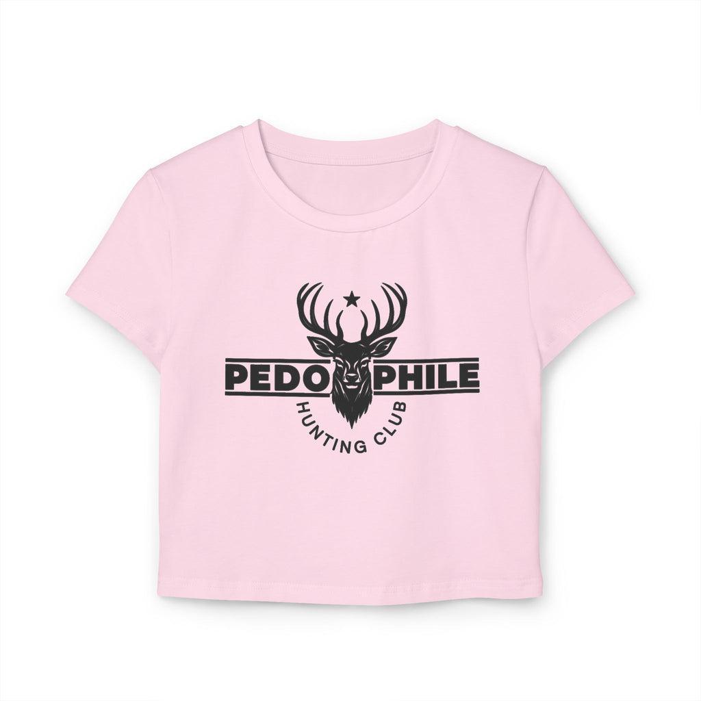 Women's Baby Tee - 'Patriotic Hunting Club' Graphic Crop Tee