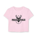 Women's Baby Tee - 'Patriotic Hunting Club' Graphic Crop Tee